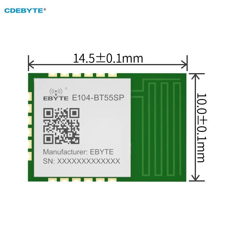 2.4G BLE5.3 CC2340 Bluetooth SoC Wireless Module CDEBYTE E104-BT55SP Small Size Low Power PCB Antenna Zigbee