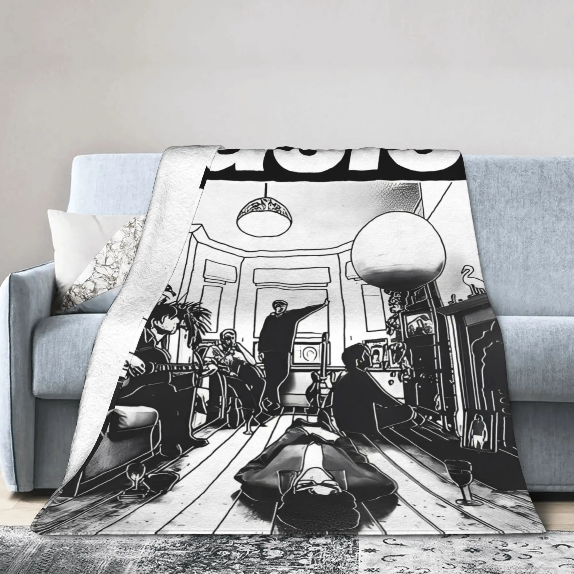 Definitely Maybe Rock Band  Blanket Fleece Summer Air Conditioning O-Oasis Multi-function Warm Throw Blanket for Home Bedspreads