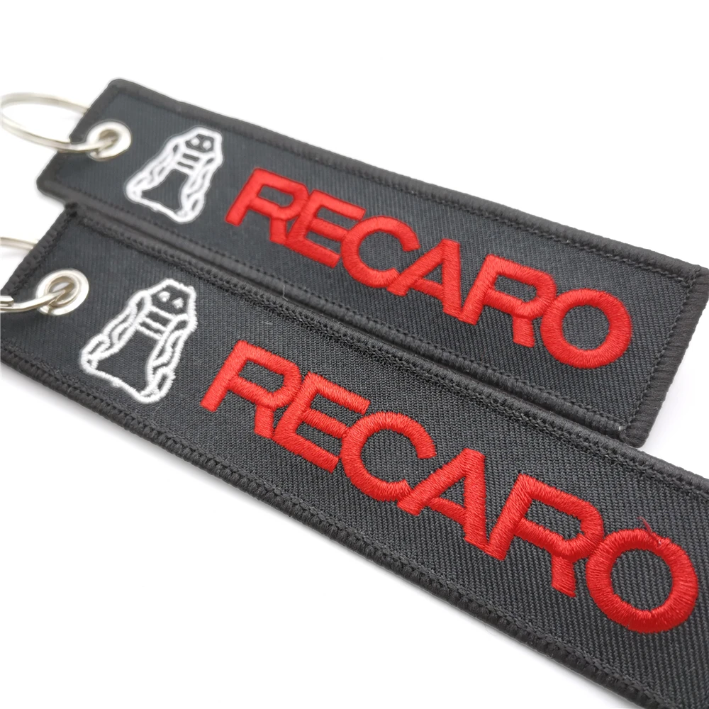 Car Styling JDM RECARO Racing Keyring Embroidery Keychain Luggage Tag Backpack Lanyard Nylon Key Chain Auto Key Ring Accessories image 4