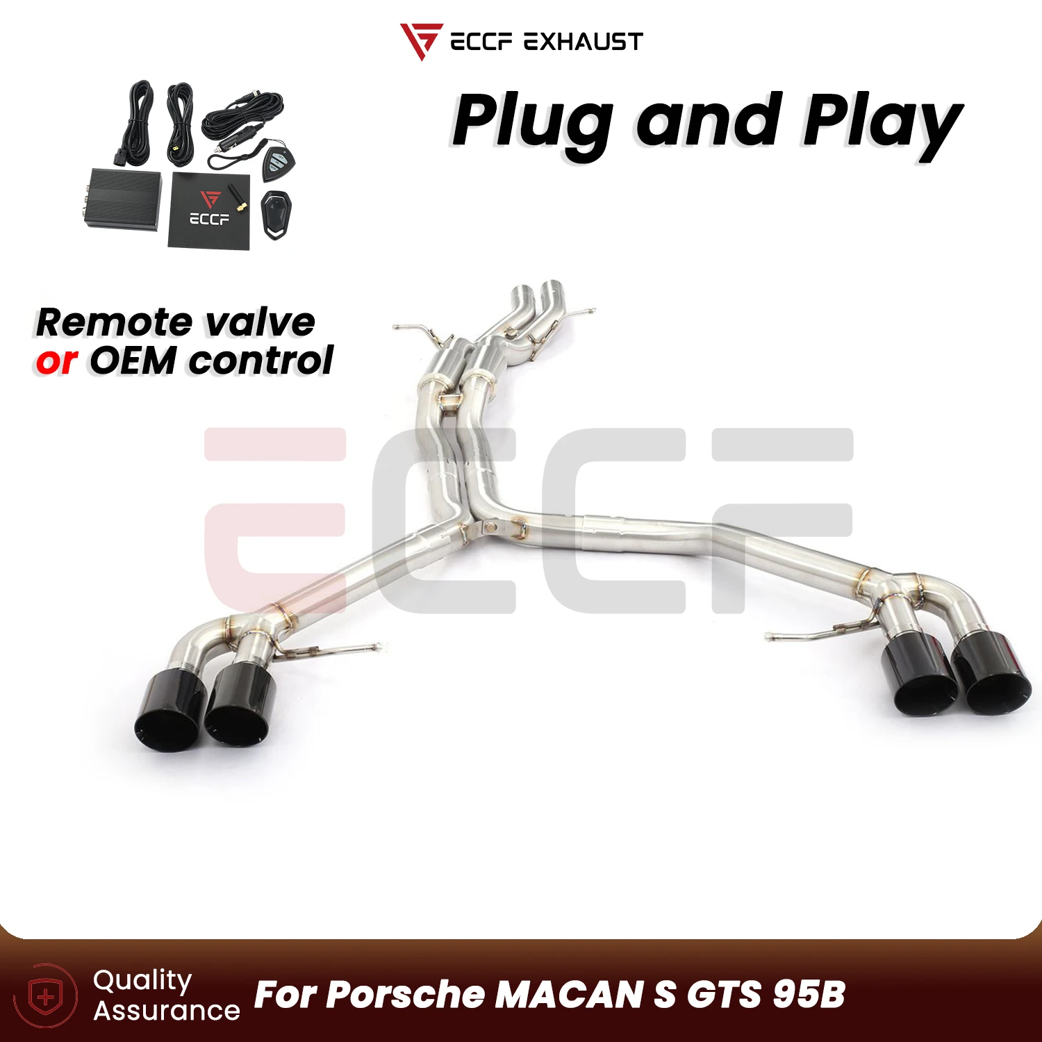 

Sporty T304 Stainless Steel Catback Exhaust For Porsche MACAN S GTS 95B Aggressive Sound Plug and Play Performance Upgrade