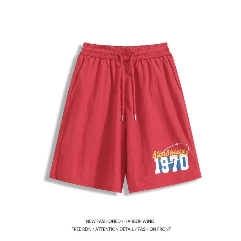 Hip Hop Street Men's Basketball Pants Casual Sweatpants Printed Loose Five Pants Summer Five Pants Light Quick Drying