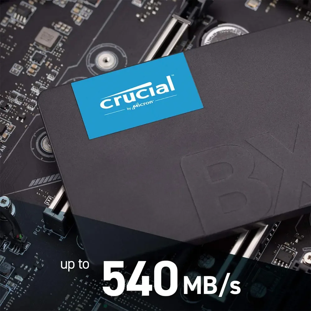 محرك الأقراص الصلبة Crucial BX500 SATA SSD 240GB 500GB 1TB 2TB 2.5 بوصة ثلاثي الأبعاد NAND محرك الأقراص الصلبة الداخلي SSD للكمبيوتر المحمول وسطح المكتب (الكمبيوتر الشخصي) محرك الحالة الصلبة