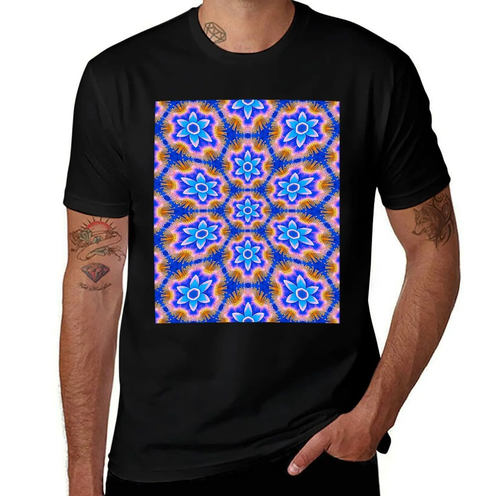 Cute Furry Flowers Pattern T-Shirt graphic shirts cheap stuff Men's t-shirts