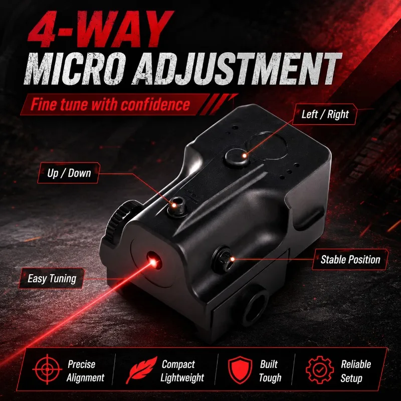 Heavy‑Duty Low‑Profile Hobby Ornament, Stable‑Lock Red‑Dot Module for Backyard Leisure Hobby‑Model Display