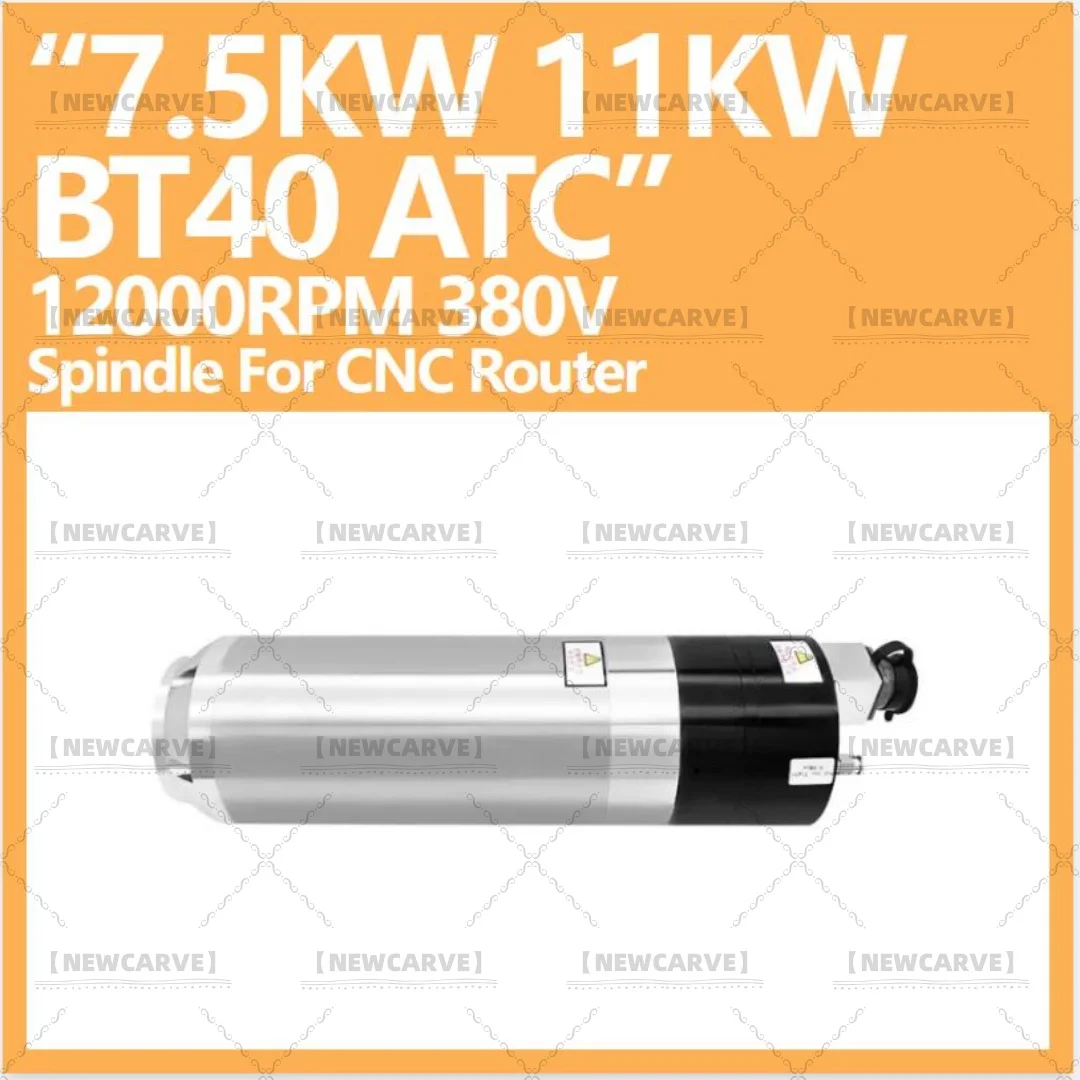 

7.5KW 11KW BT40 ATC Spindle CNC Automatic Tool Change Spindle Pneumatic Water Cooling 380V 12000RPM For Engraving Milling Metal