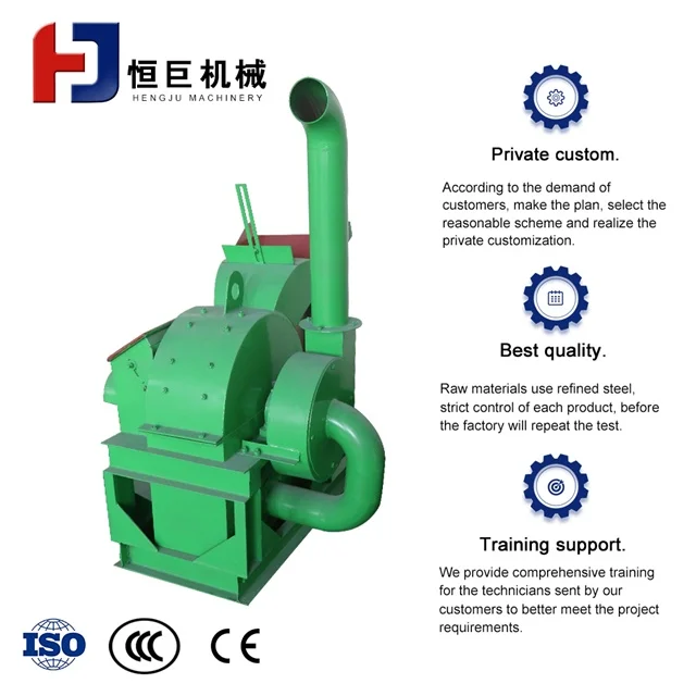 Mesin Kehutanan Penghancur Kayu PTO Traktor dengan Sistem Pengikat 3 Titik