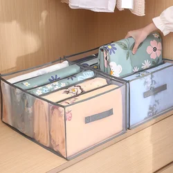 5-Grid Clothing And Bedding Storage Box, Storage Bag, Breathable And Foldable Wardrobe Organizing And Storage Box