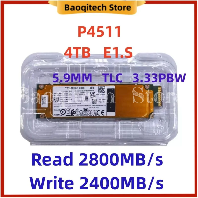 

Brand new for Intel ssd P4511 4TB E1.S 5.9MM SSDPEYKX040T8L Enterprise grade solid-state drive EDSFF