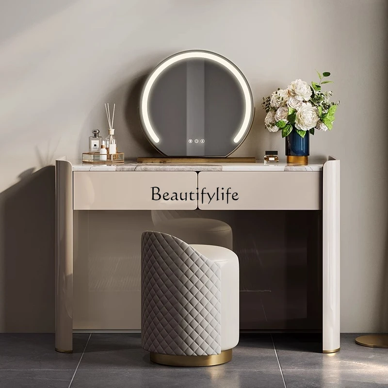 

02*Light luxury dresser villa large flat marble paint fashion