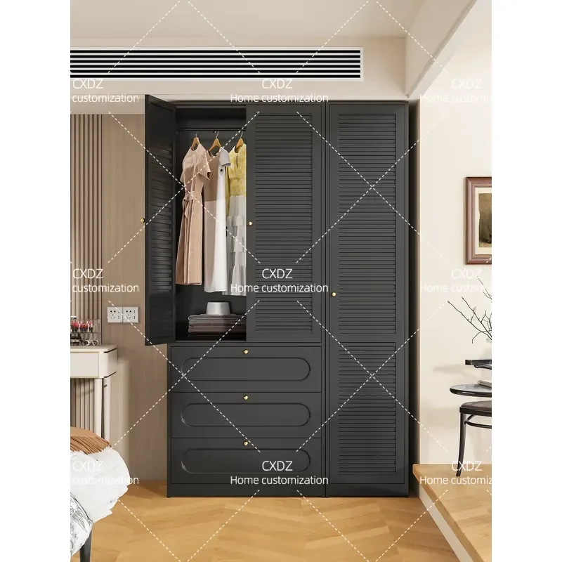 2026 New Dust-proof Wardrobe for Bedroom Simple Assembly Large Capacity Metal Hanging Clothes Storage Cabinet Household