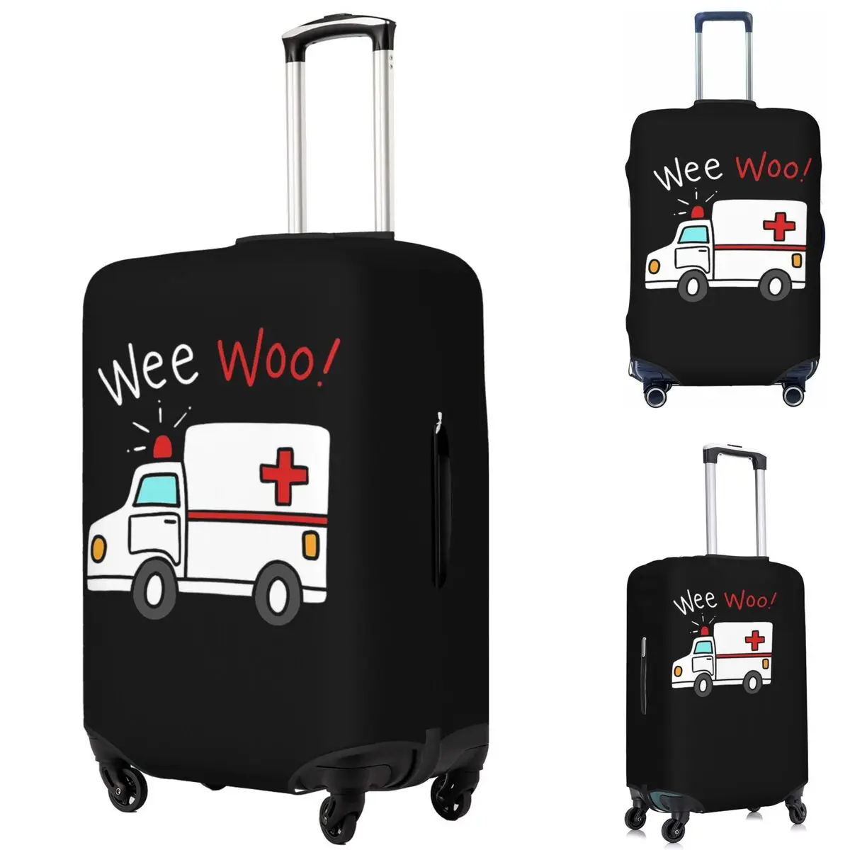 

Paramedic Ambulance Suitcase Cover Protection Elastic Travel Luggage Protector Covers for 18-32 Inch