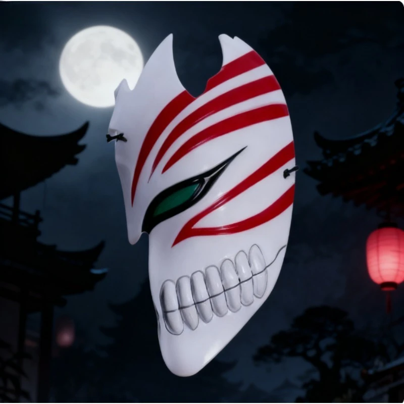 

2pcs Bleach Cosplay Mask | Ichigo Kurosaki Hollow Half Face Mask | Anime PVC Halloween Mask | for Convention Party Costume 2025