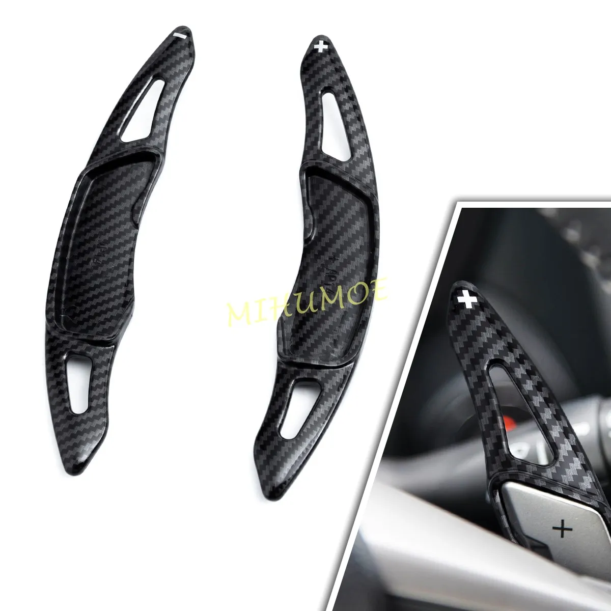 

For Subaru XV Crosstrek Impreza Forester Outback Legacy Steering Wheel Paddle Shifter Extension Carbon Fiber 2025 2024 2023 2022