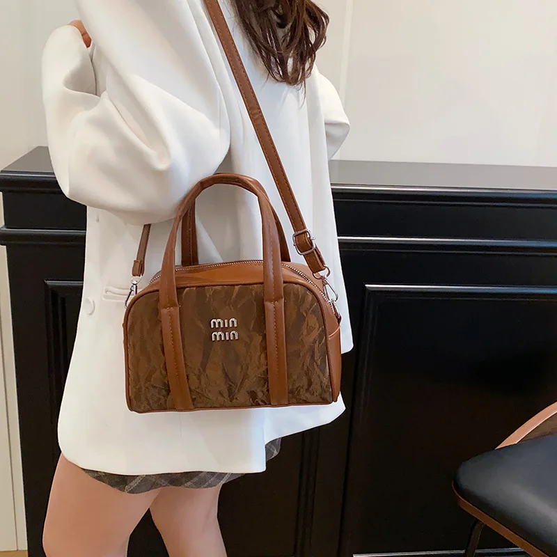 

2025 New Structured Shoulder Bag for Women Minimalist Crossbody Purse with Top Handle, Geometric Shape Tote Bag for Daily Use
