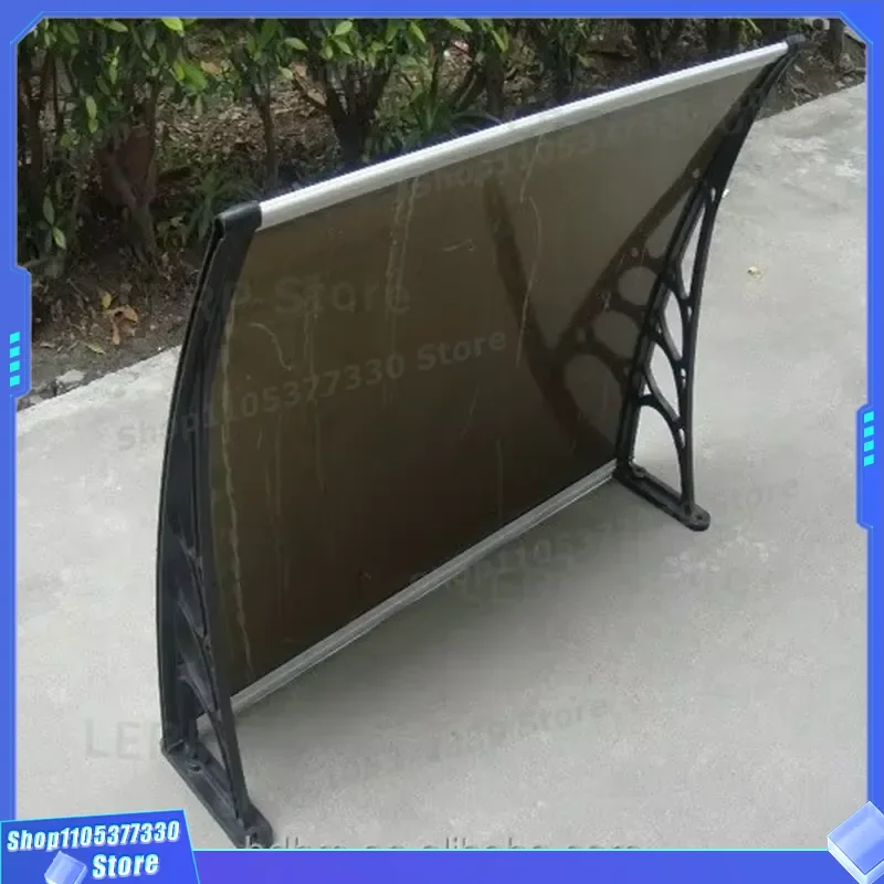 Durable Polycarbonate Door Awning Aluminum Frame Decorative Window Canopy Outdoor Sun Shade Protection Roof Cover for Home