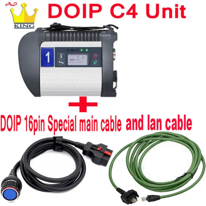 DOIP MB star c4 plus DOIP multiplexer with wifi SD Connect C4 OBD2 scanner Ethernet lan cable Diagnostic Tool for benz Car/Truck