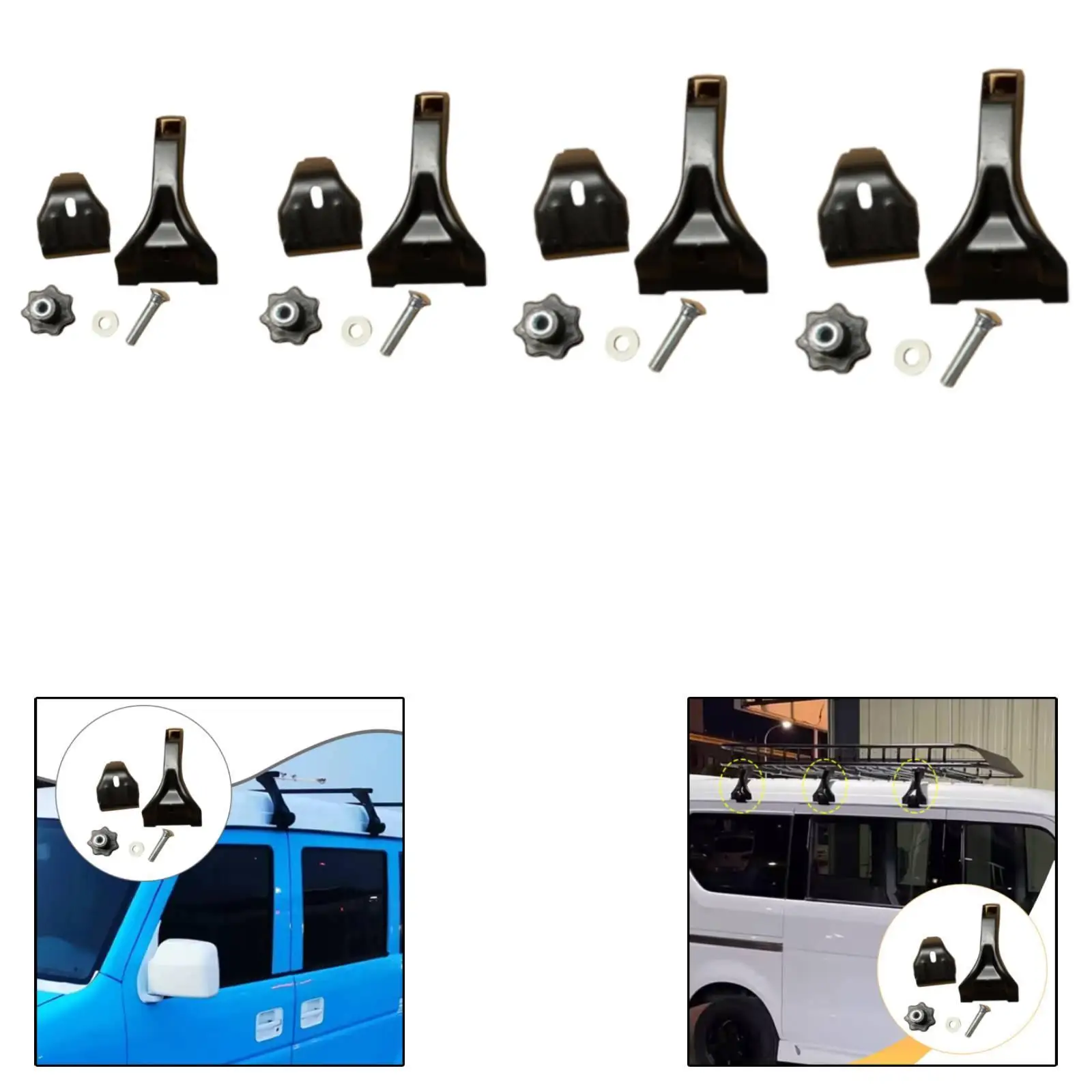 

Roof Rack Mounting Brackets Heavy Duty Metal Sturdy Support for Universal Car Roof Bar Platform Kit