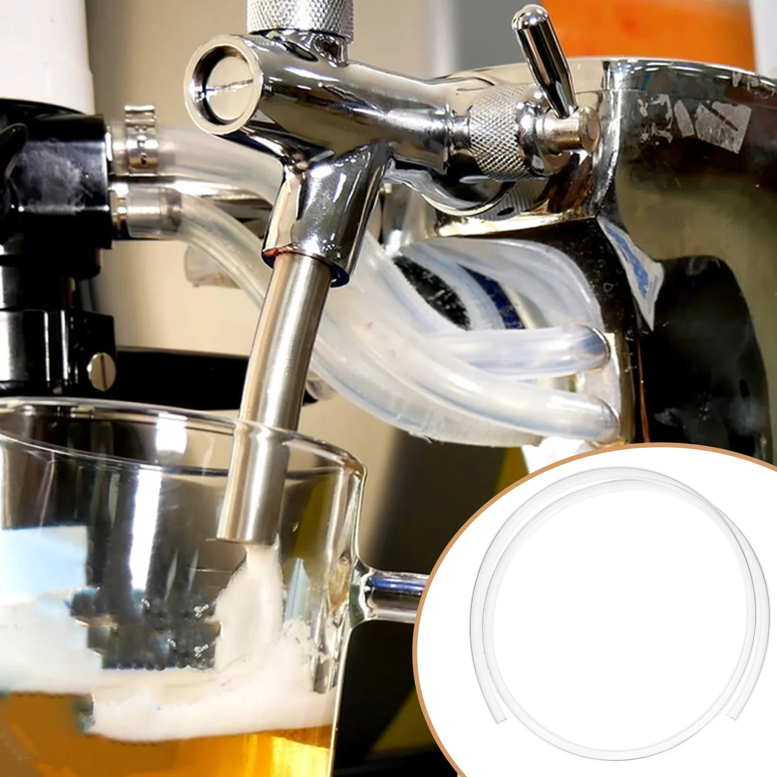 ビール醸造ホース 柔軟な透明な生ビールラインチューブ ワイン醸造飲料ディスペンシング用交換ディスペンシングライン