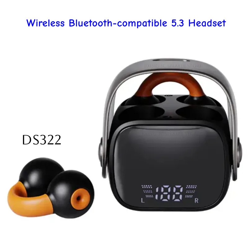 

Новейшие Tws DS322 Беспроводная Bluetooth-совместимая гарнитура 5.3 Бинауральные спортивные наушники для бега с шумоподавлением Игровые клипсы на наушники