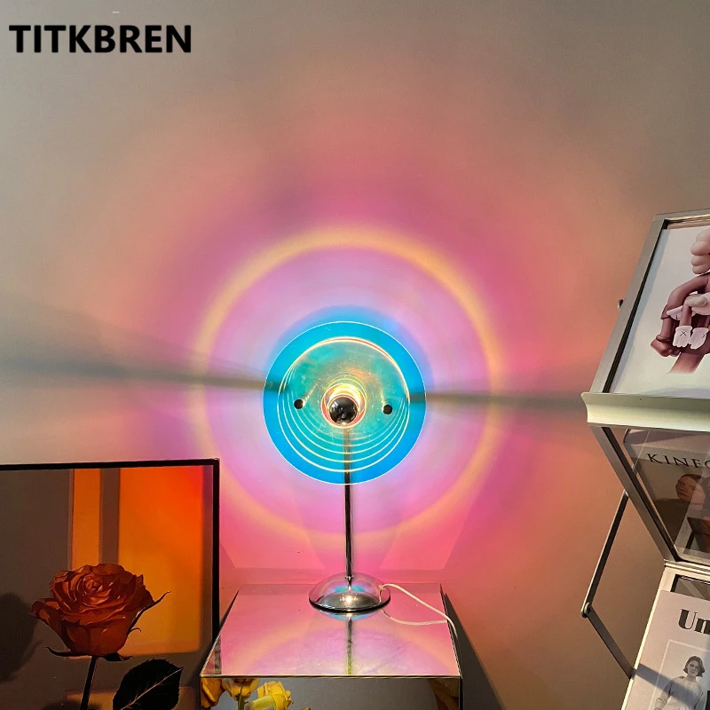 Projection Colorful USB Table Lamp Atmosphere Lamp Bedroom Romantic Desk Light