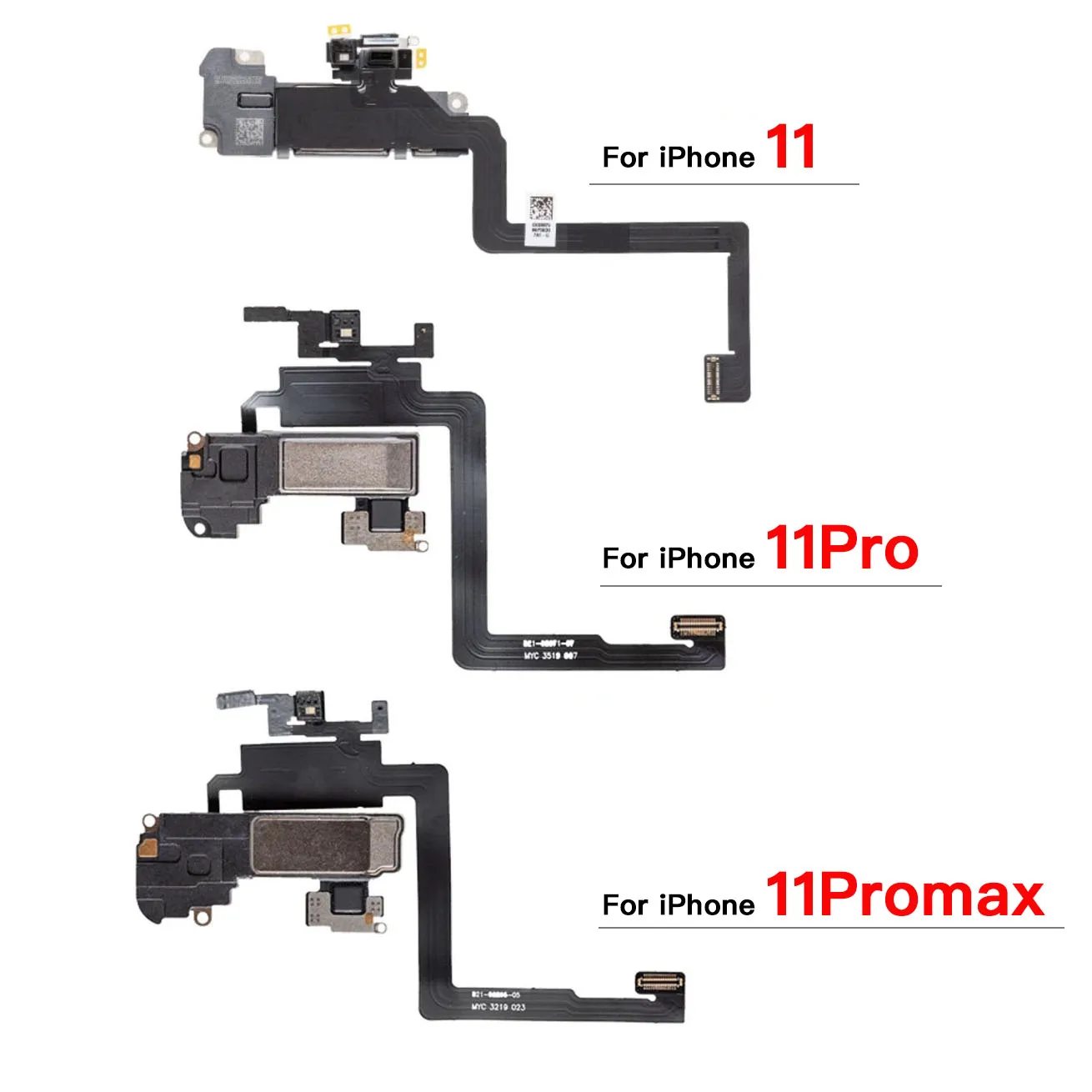 Top Front Ear speaker Flex Cable For iPhone 7 8 Plus X XR XS11Pro Max Peak EarPiece Replacement