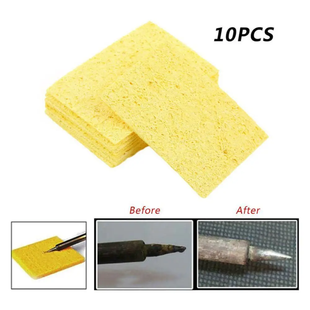 Yellow Soldering Iron Enduring Welding Accessories For Electric Welding Cleaning Sponge Soldering Tip Cleaner