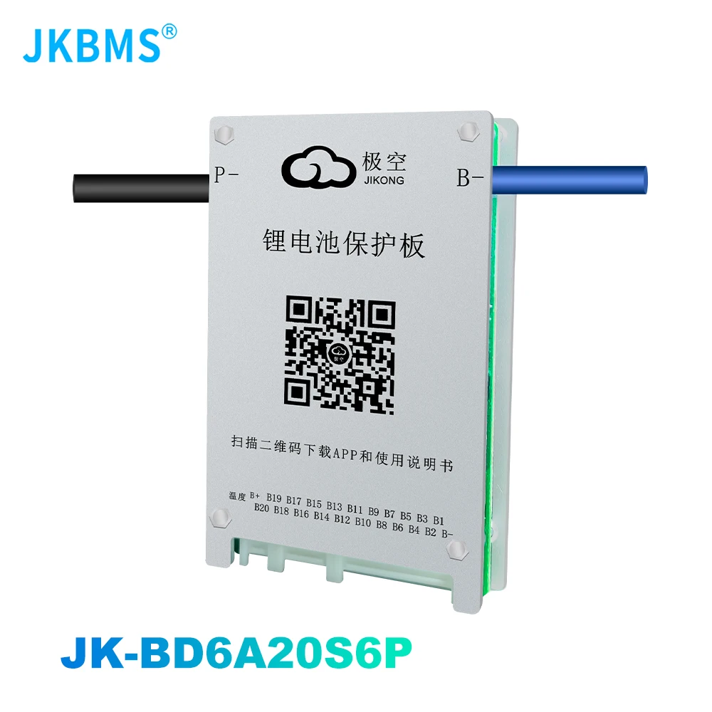 JKBMS BD6A20S6P Smart bms BT 8S 10S 16S 20S 24V 48V BATTERY WITH 0.6A ACTIVE BALANCE bms lifepo4 Li-ion LTO