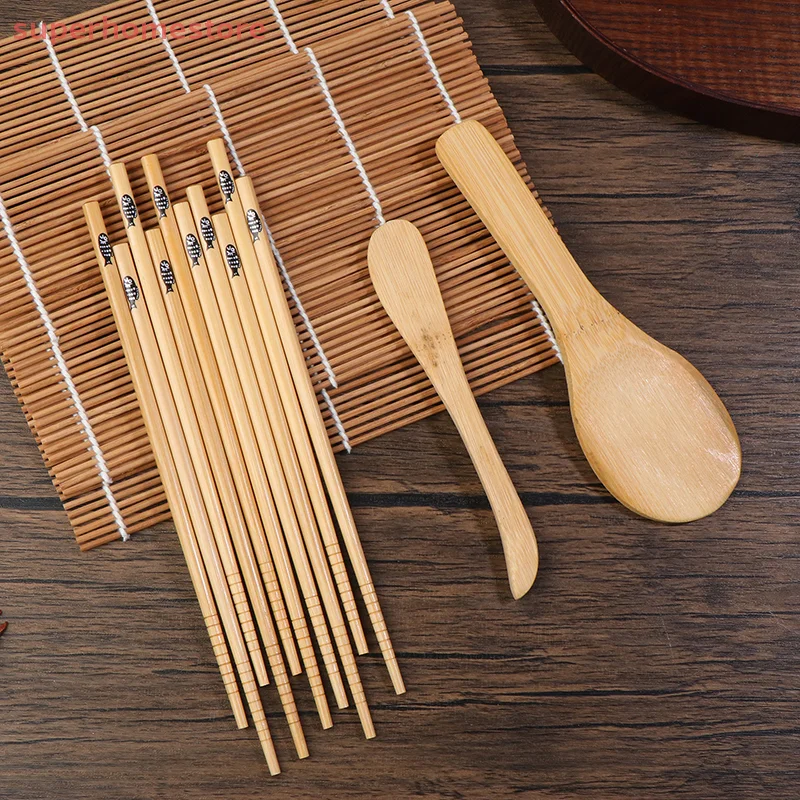 9Pcs/Set DIY Sushi Maker Rice Mold Kitchen Making Tool Kit Molds Cooking Tools Onigiri Mould Bento Home Accessories Gadgets