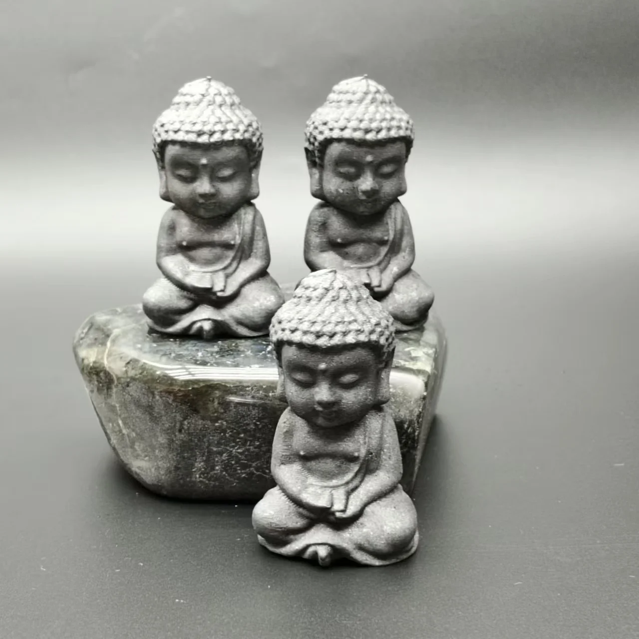 6cm Buddha Statue Natural Shungite Energy Quartz Reiki Magic Stones  Crystals Healing Fengshui Meditation Figurine Desk