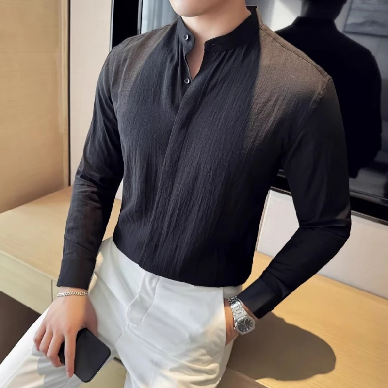 

Shirtless Clothing Long-sleeved Shirt Japanese Hong Kong Style Ins Loose Shirt Boys Summer Trendy Versatile Casual Jacket