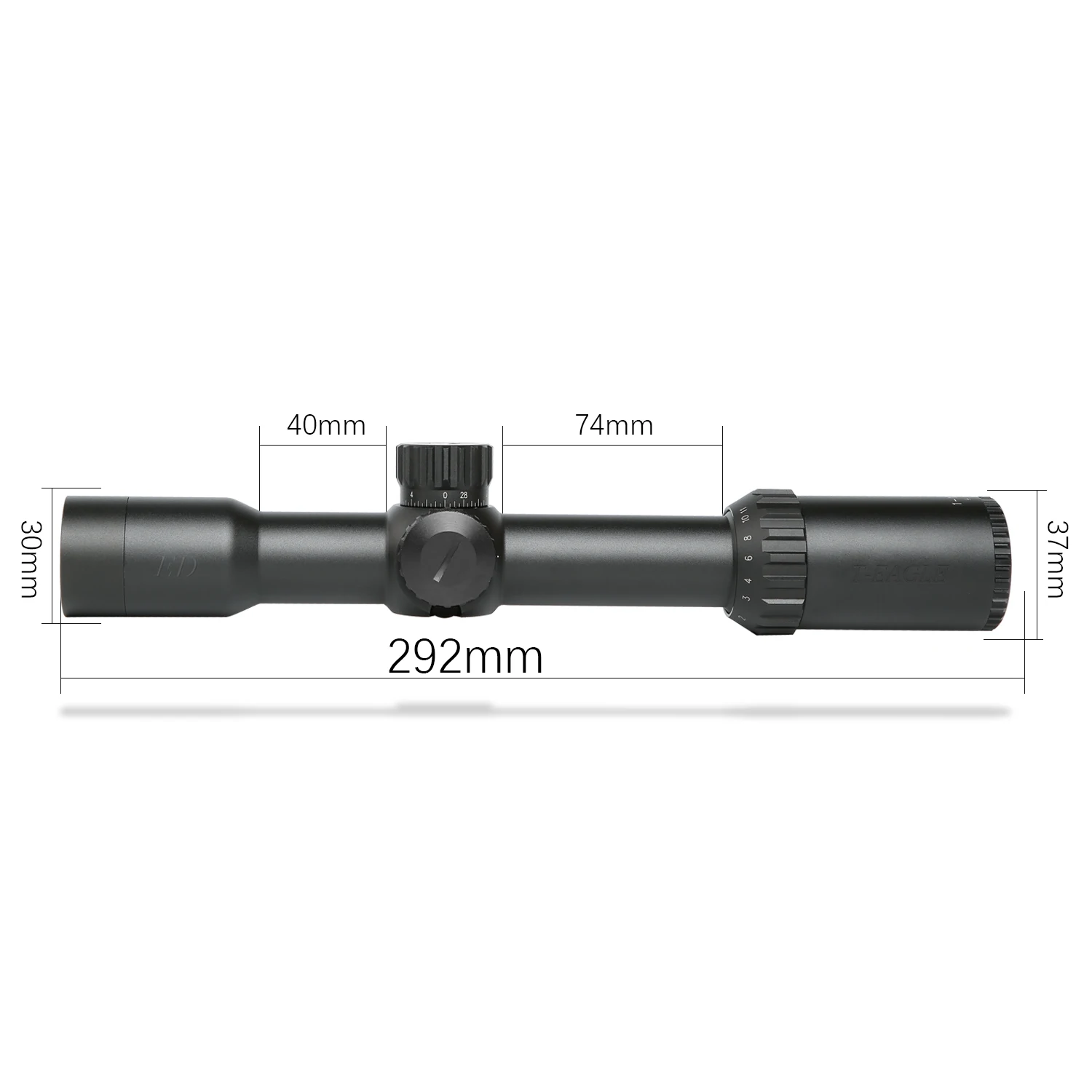 T-EAGLE IMAX ED 1-12X30IR Spotting Scope for Rifle Hunting Riflescopes Tactical Glass Etched Reticle Optical Sights Fits .308