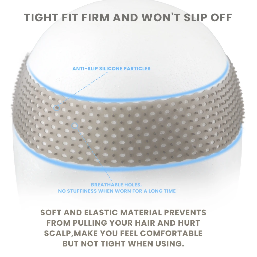 new breathable Wig Grip Band Non-Slip Silicone Wig Headband for Women/man Elastic Wig band for Lace Wigs to Hold Wig head band