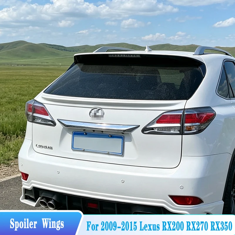 For 2009-2015 Lexus RX200 RX270 RX350 Rear Trunk Middle Spoiler Wings ABS Plastic Car Exterior Tuning Trim Body Kit Accessories