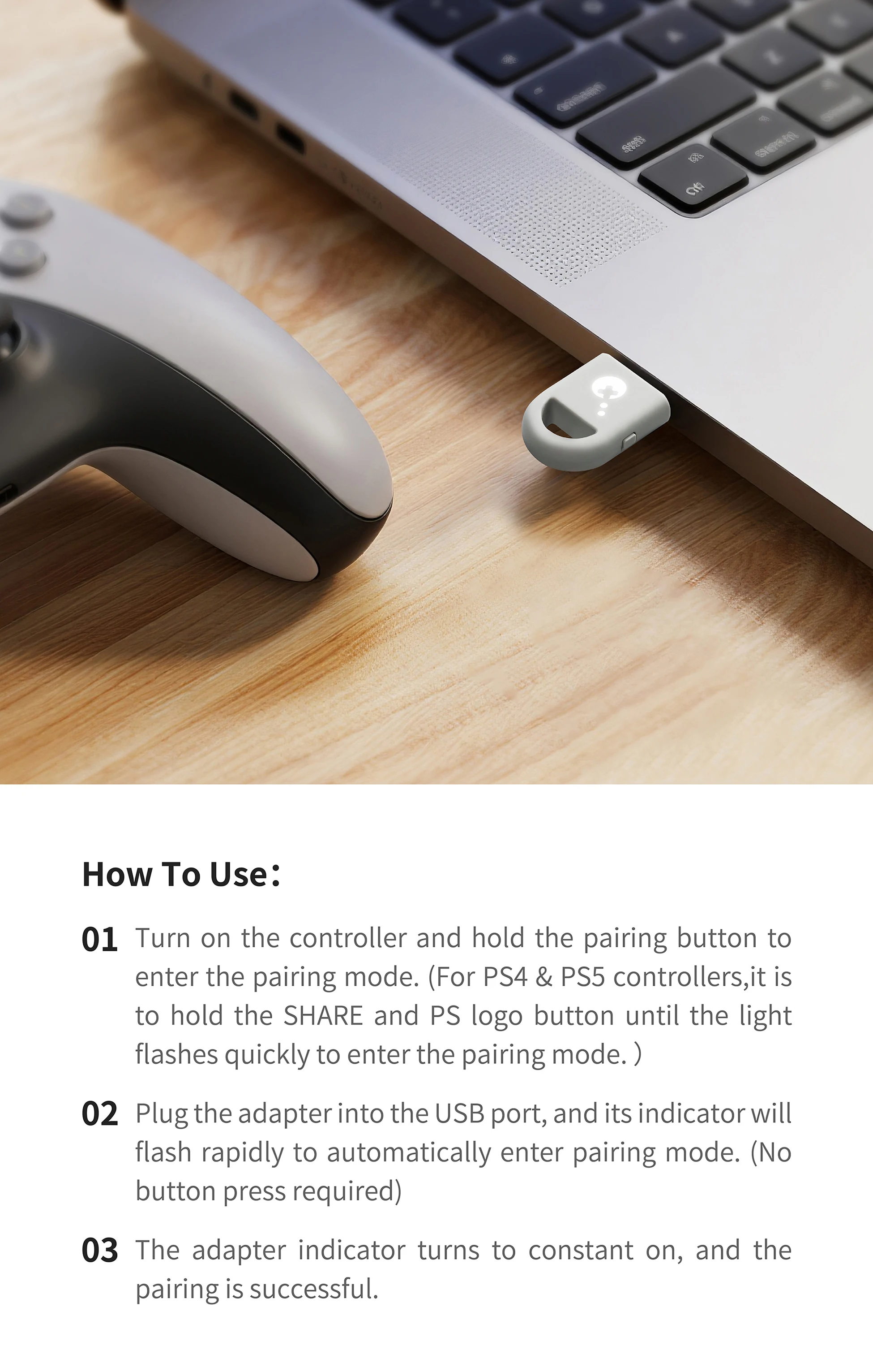 GuliKit Bluetooth-Spielcontroller mit TMR-Joystick und Hyperlink 2 Adapter für Windows/Switch 2/Steam Deck/iOS/macOS – Detail 29