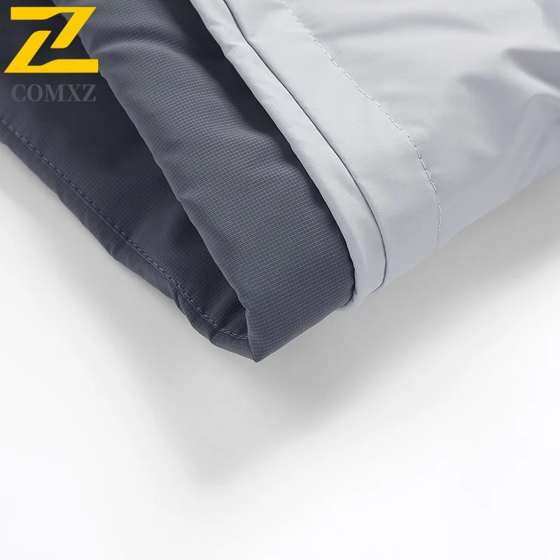 COMXZ Mens Down Jacket Casual Hooded Outdoor Mountaineering Warm Parka Solid Color Slim Fit Comfortable Lightweight Winter Coat