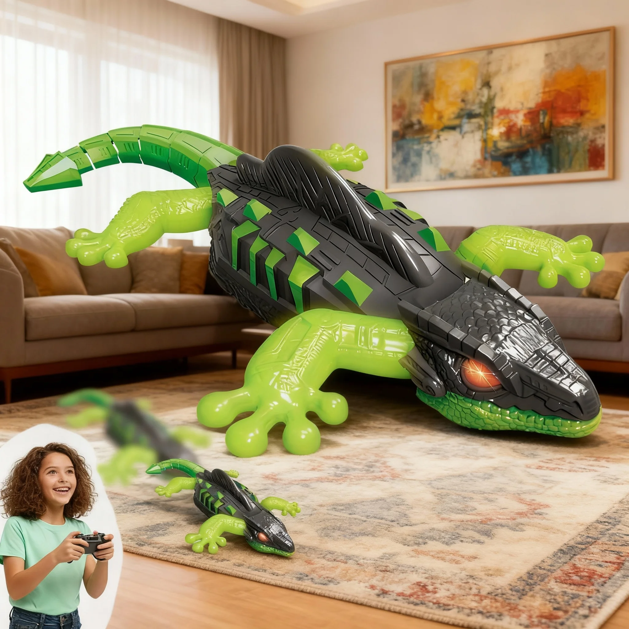 لعبة حيوان محاكاة للتحكم عن بعد على شكل جيكو متسلق للجدران، مركبة متسلقة للجدران، حرباء، 2025، قطعة واحدة