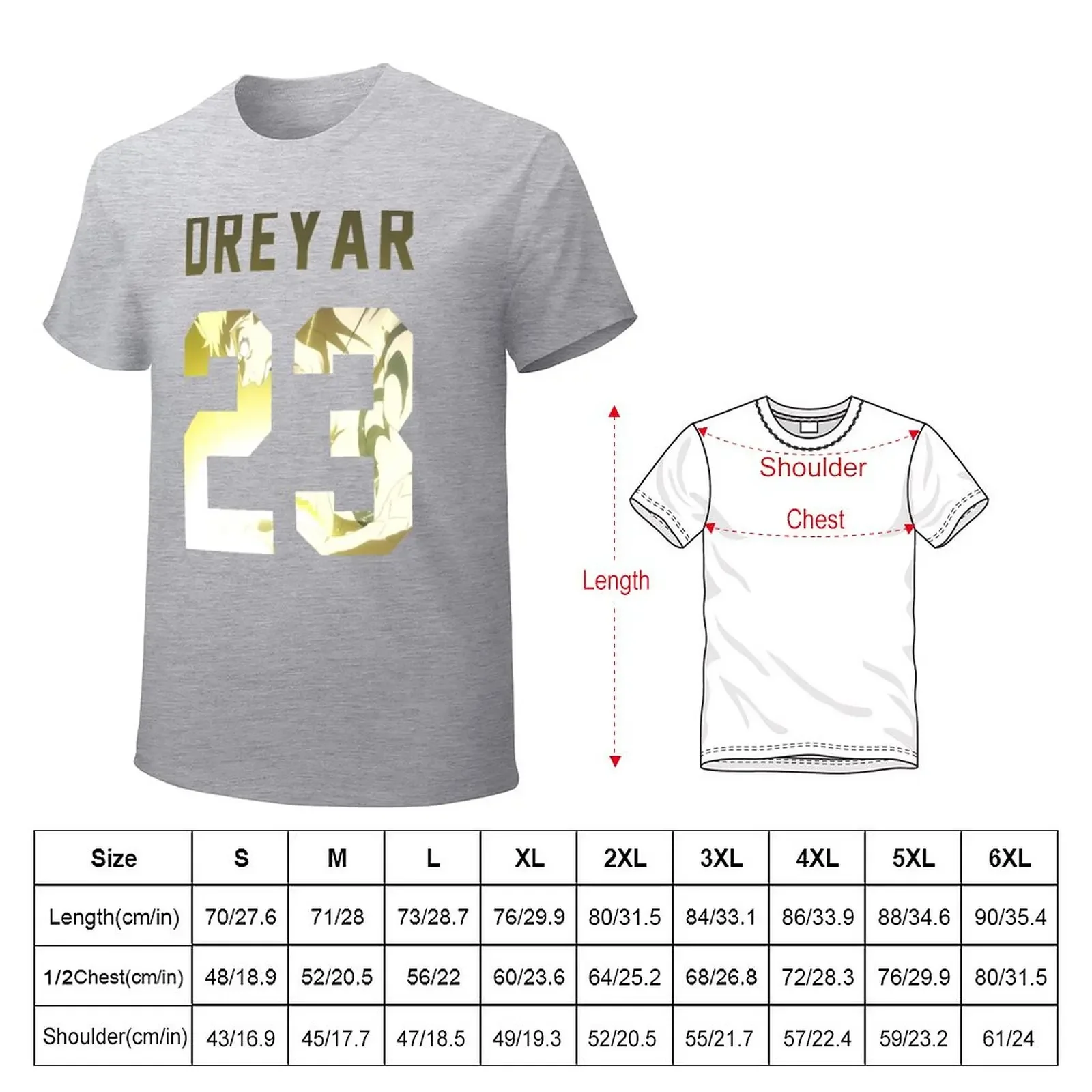 Dreyar jersey #23 T-Shirt summer clothes vintage clothes anime mens graphic t-shirts big and tall