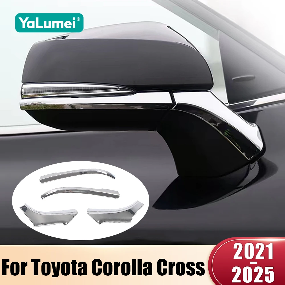 Für Toyota Corolla Kreuz XG10 2021 2022 2023 2024 2025 Hybrid ABS Auto Rückspiegel Seite Molding Abdeckung Trim Ftame Aufkleber