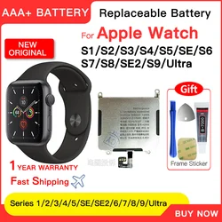 Genuine New Battery For Apple Watch Series SE 1 2 3 4 5 6 7 8 9 IWatch S1 S2 S3 GPS LTE S4 S5 S6 S7 S8 38/40/41/42/44/45 Bateria