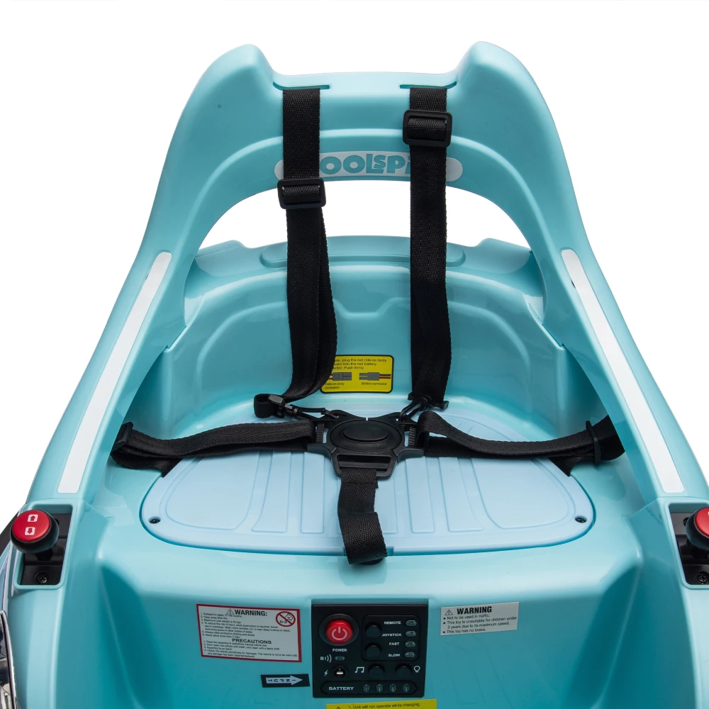 ركوب 12 فولت على سيارة ممتصة للصدمات للأطفال سيارة كهربائية لمدة 1.5-5 سنوات مع أضواء التحكم عن بعد تدور حزام أمان الحشو المضاد للتصادم