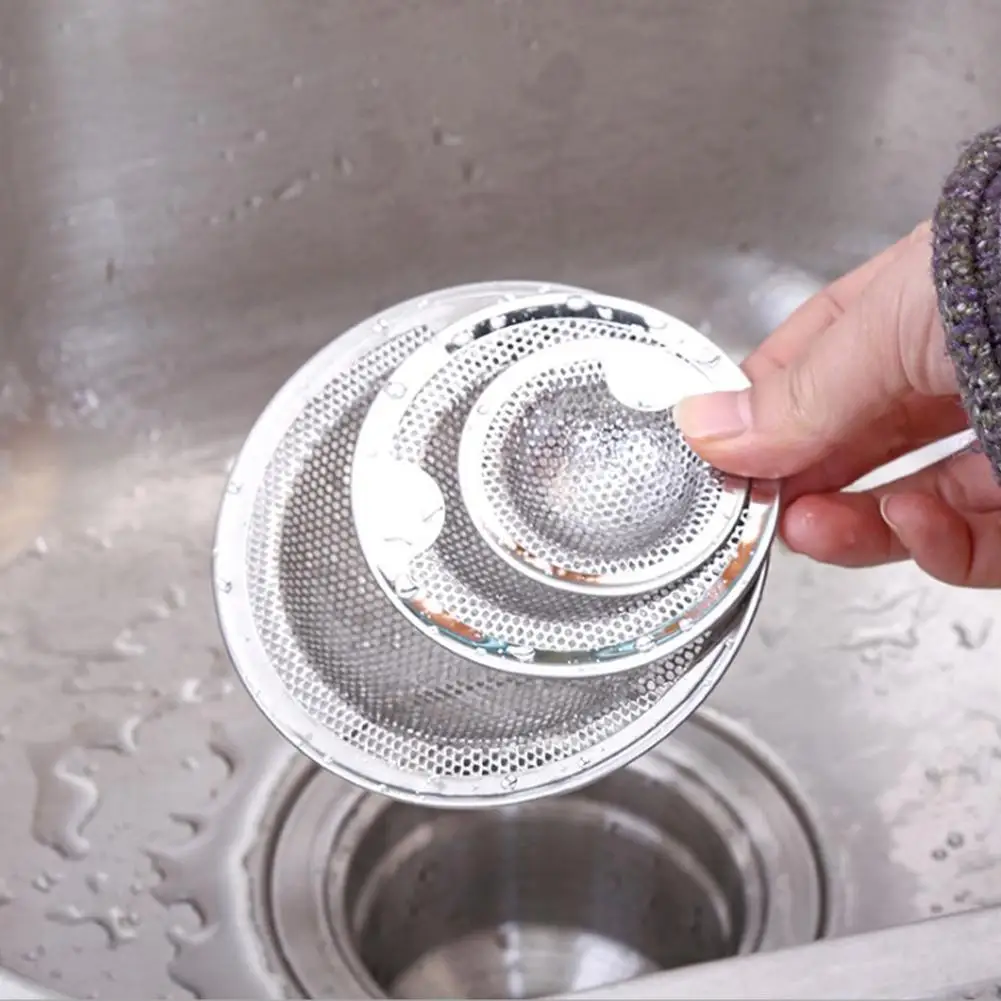 

5/7.5/10cm Kitchen Sink Strainers Stainless Steel Bathtub Hair Catcher Waste Stopper Drain Hole Filter Trap Waste Screen Tools