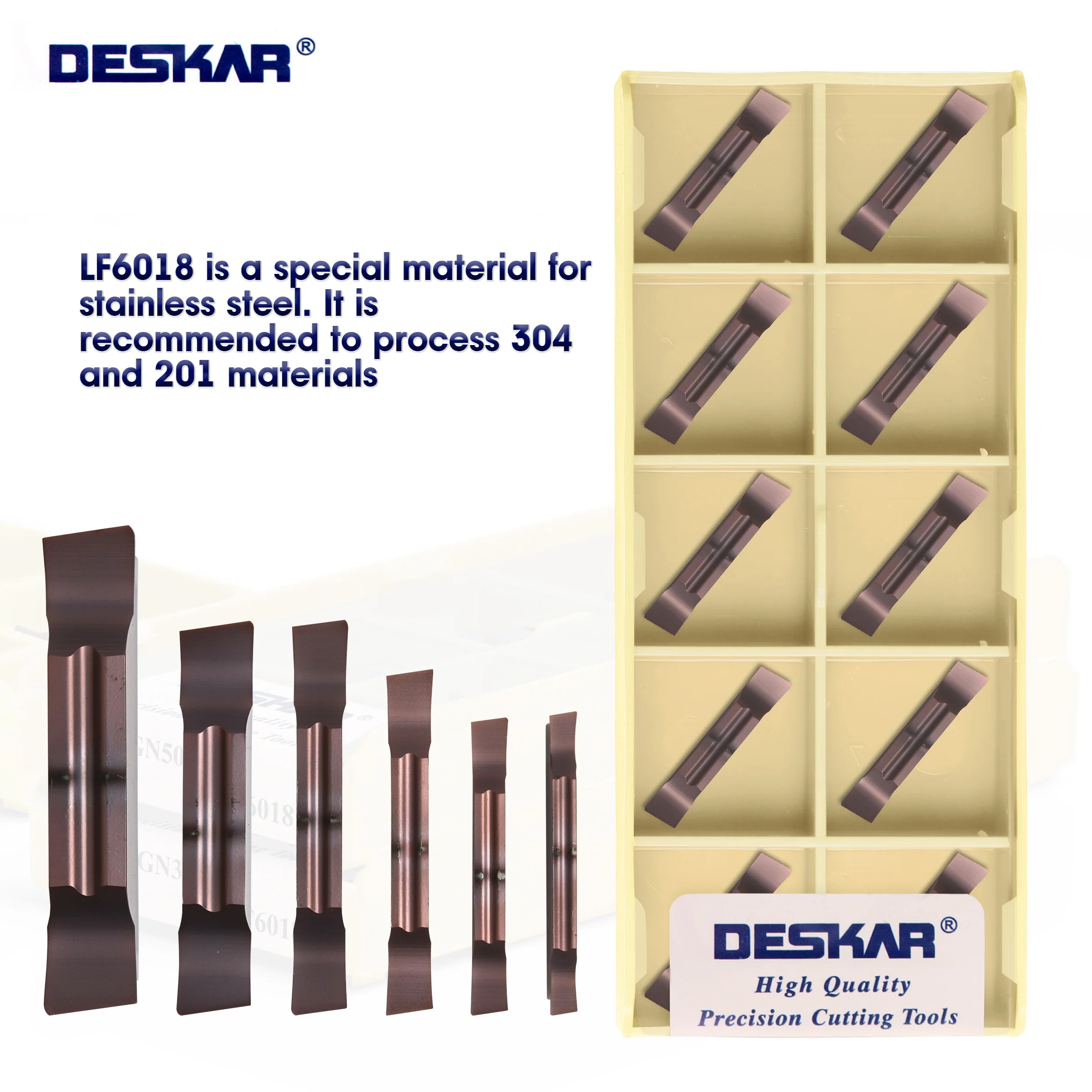 Deskar 100 Original Mggn150 Mggn200 Mggn250 Mggn300 Mggn400 Mggn500 r l Lf6018 Carbide Grooving Torneamento Ferramentas Cnc Lathe Cutter