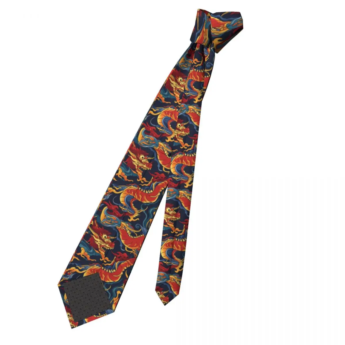 Colorful Red Tie China Chinese Dragon Cool Ties Hip-Hop Street Cravat Street Necktie Shirt Accessories