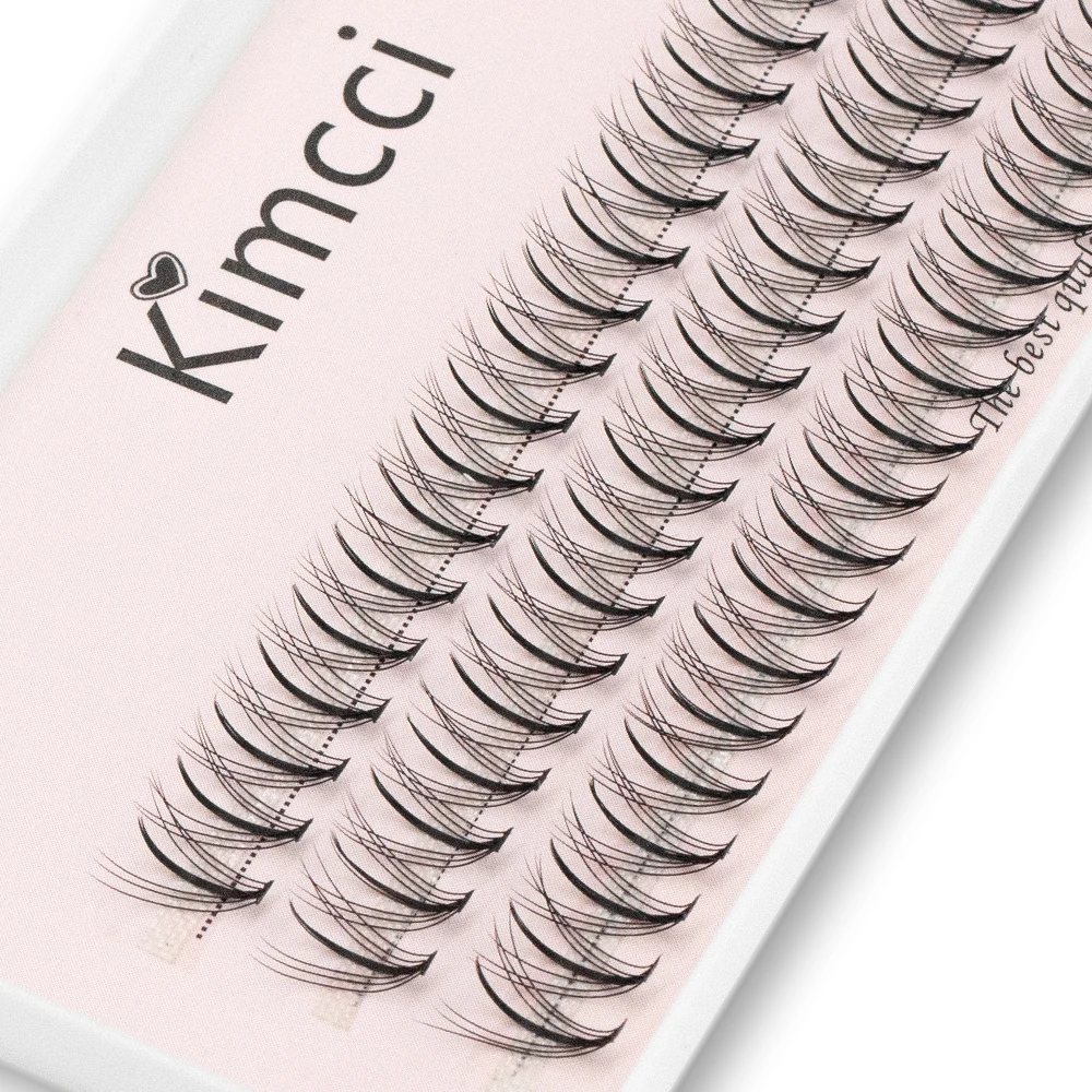 Kimcci Single Ttuft of M Sandwich Eyelash Eextension Grafting False lashes Professional Makeup 60 Clusters Personal Makeup Cilas