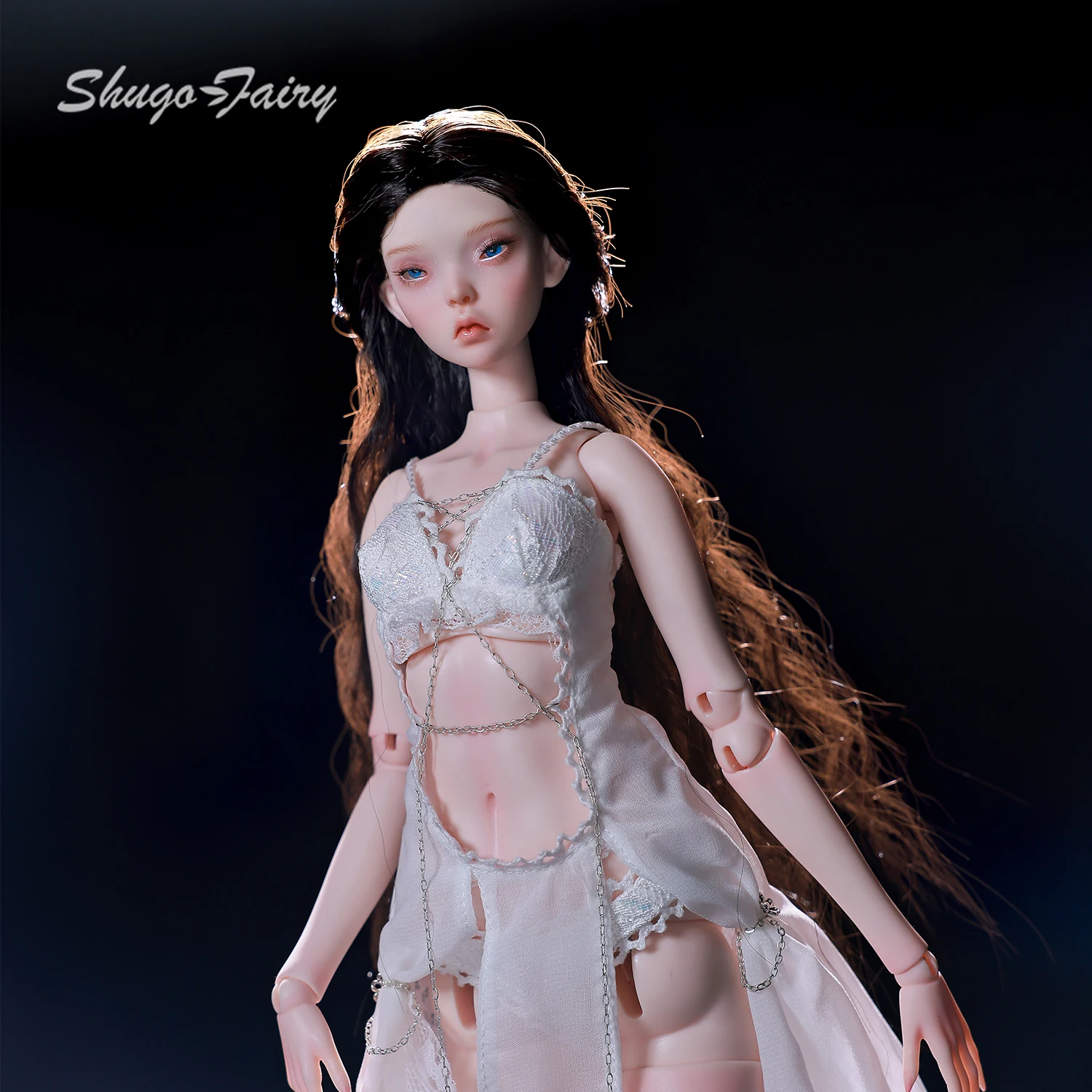 Phyllis E 1/4 BJD Lalka Ciążowa z Wąskim Brzuchem, Lalka Artystyczna z Żywicy, Wyszczuplone Ciało, Kompletny Zestaw, Figurka ShugaFairy