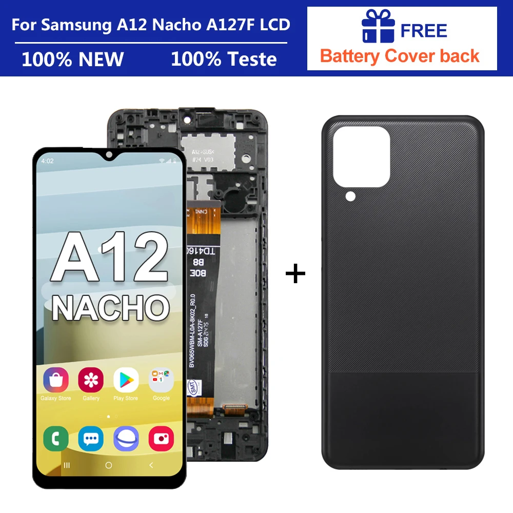 6.5'' High Quality For Samsung A12 Nacho LCD A127F A127M A127U LCD Display Touch Screen Digitizer Assembly For Samsung A127 LCD