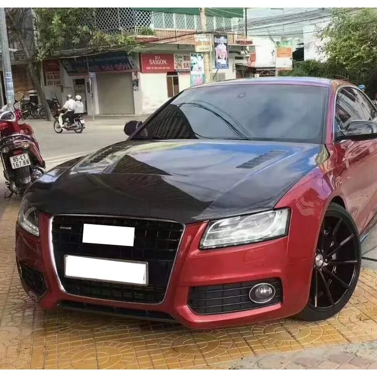 Car Exterior Accessories Sedan Engine Carbon Fiber Engine Bonnet Hood for  A5 S5 RS5 B8.5 2013-2016