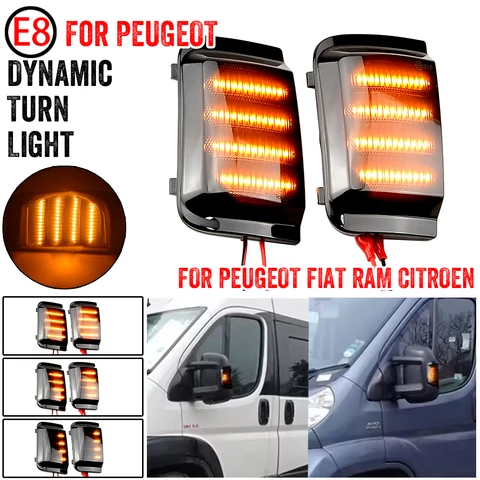 2 Шт. Динамических Светодиодных Зеркал С Сигналами Поворота Для Peugeot Boxer, Fiat Ducato, Citroen Jumper, Relay