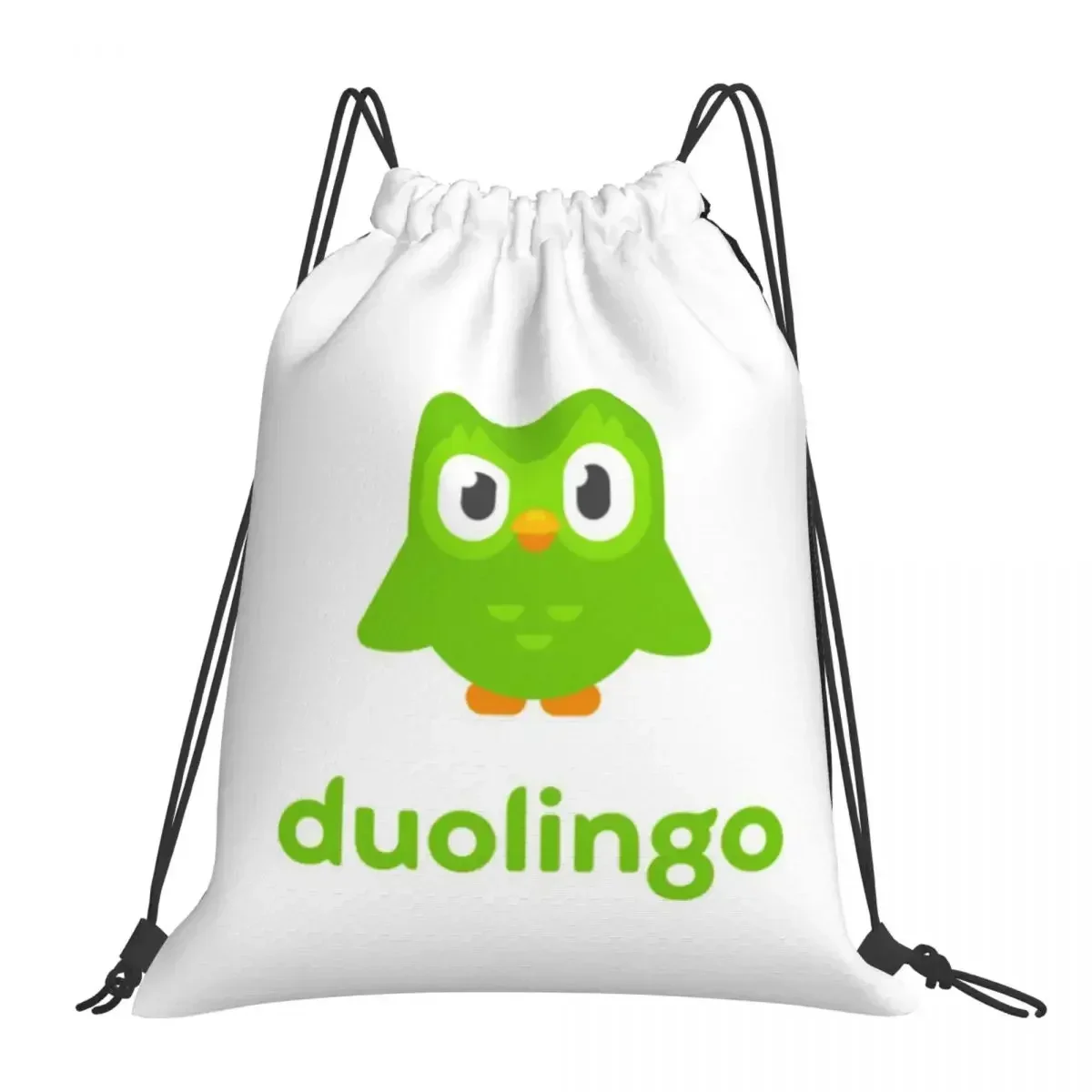

Рюкзаки Duolingo Owl Duo, Модные Портативные Сумки на шнурке, сумка для хранения с карманом на шнурке, сумки для книг для путешествий и школы