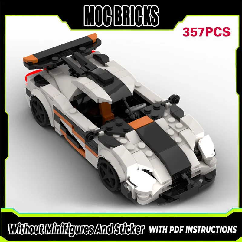 

City Car Model MOC Building Bricks Top-Of-The-Line Handcrafted Supercar Modular Technology Gifts Holiday Assemble Children Toys